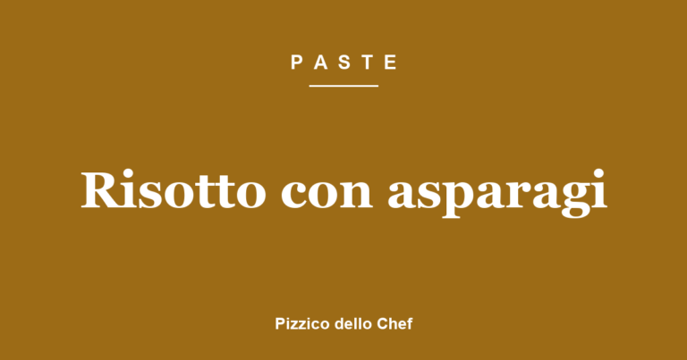 Risotto con asparagi