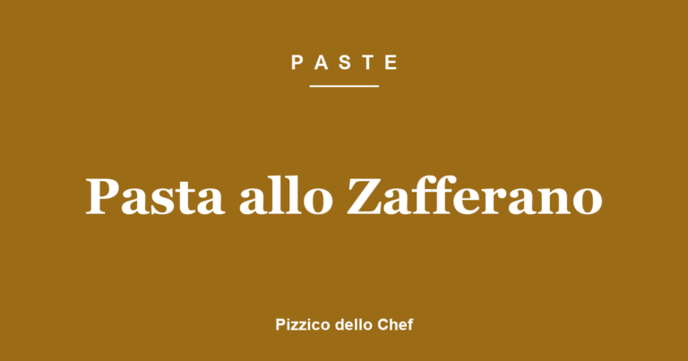 Pasta allo Zafferano
