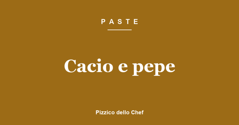 Cacio e pepe