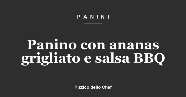 Panino con ananas grigliato e salsa BBQ