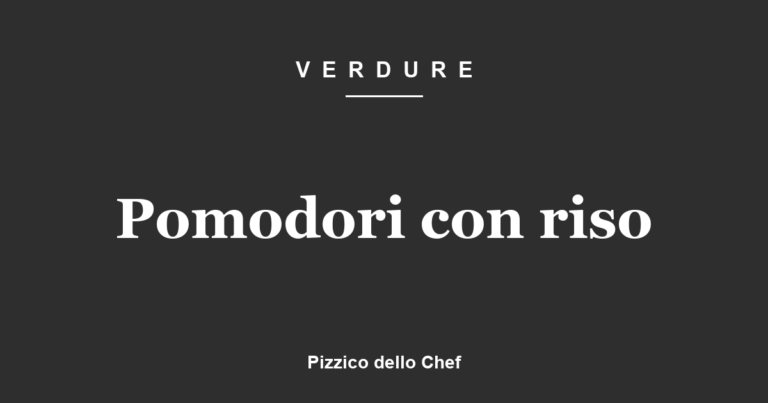 Pomodori con riso