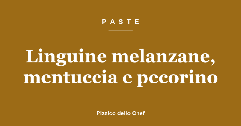 Linguine melanzane, mentuccia e pecorino