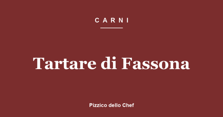 Tartare di Fassona