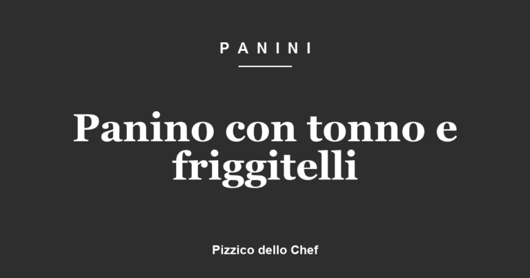 Panino con tonno e friggitelli