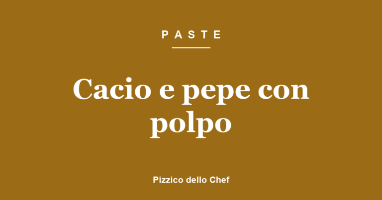 Cacio e pepe con polpo