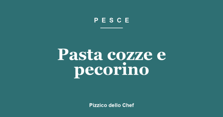 Pasta cozze e pecorino