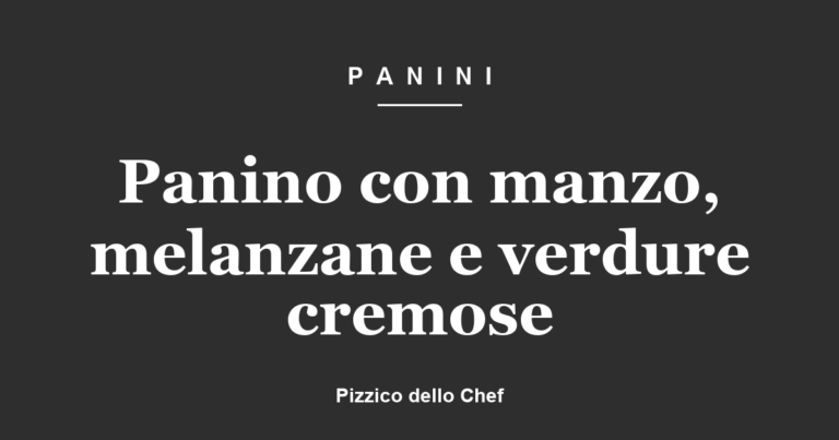 Panino con manzo, melanzane e verdure cremose