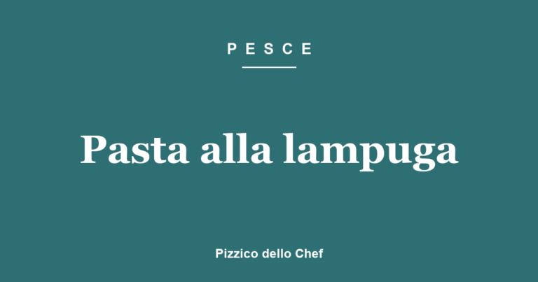 Pasta alla lampuga