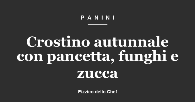 Crostino autunnale con pancetta, funghi e zucca