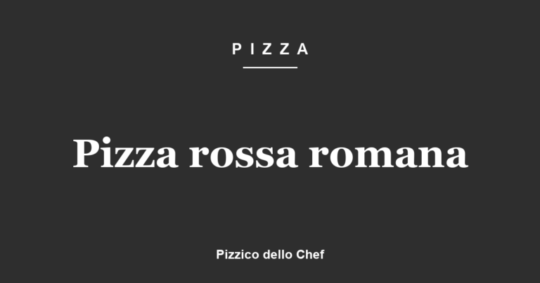 Pizza rossa romana