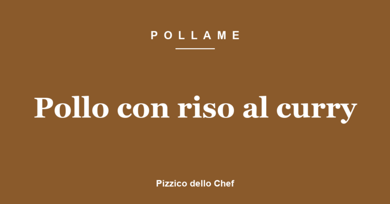 Pollo con riso al curry
