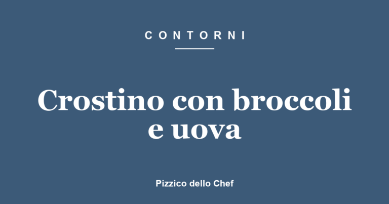 Crostino con broccoli e uova