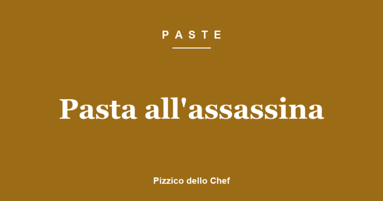 Pasta all’assassina