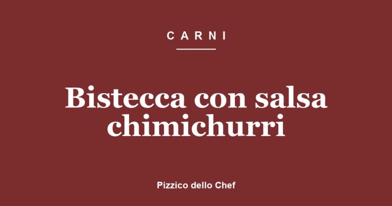 Bistecca con salsa chimichurri