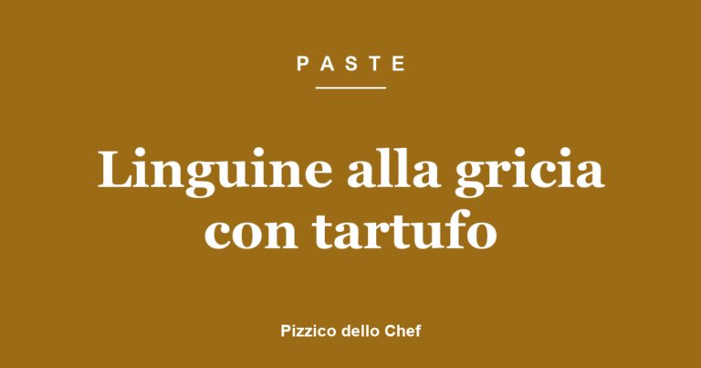 Linguine alla gricia con tartufo