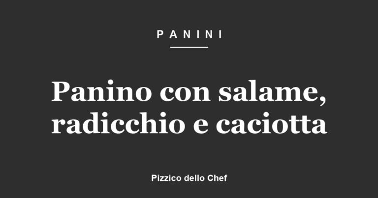 Panino con salame, radicchio e caciotta