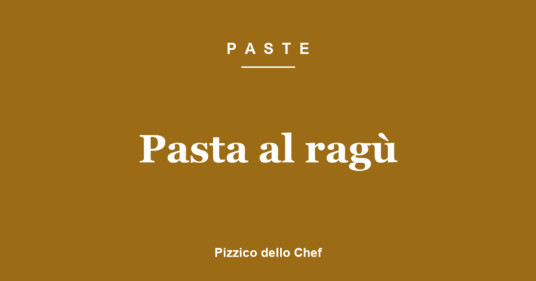 Pasta al ragù