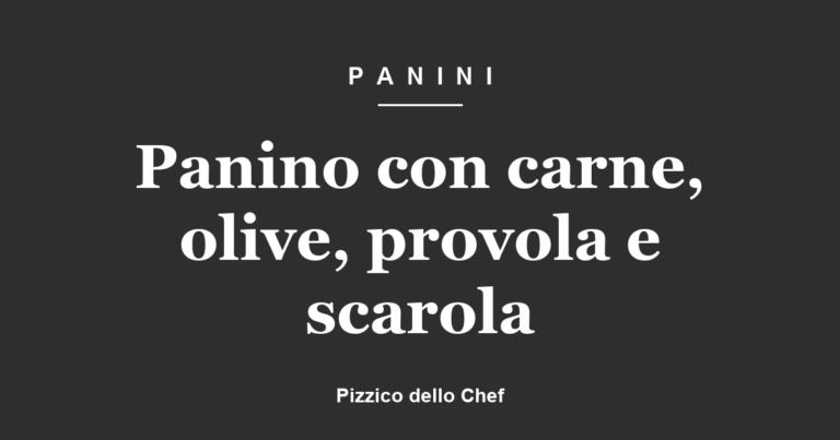 Panino con carne, olive, provola e scarola