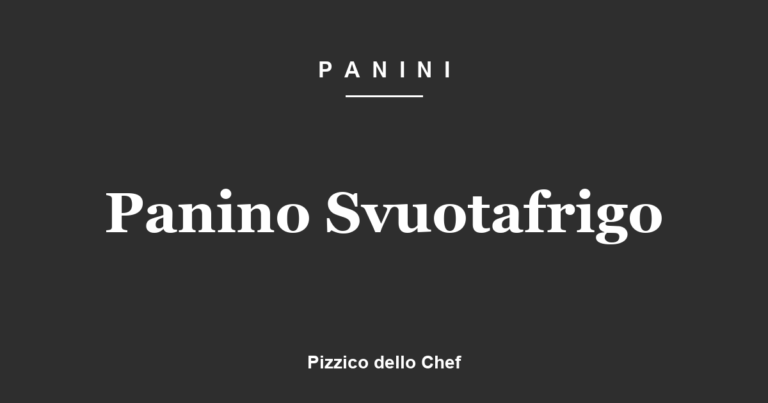 Panino Svuotafrigo