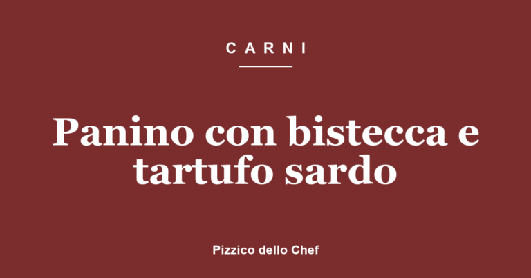 Panino con bistecca e tartufo sardo