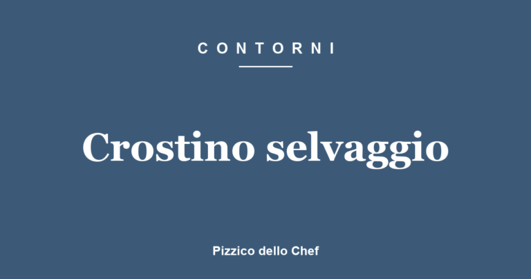 Crostino selvaggio