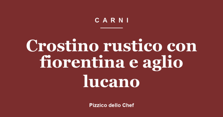 Crostino rustico con fiorentina e aglio lucano