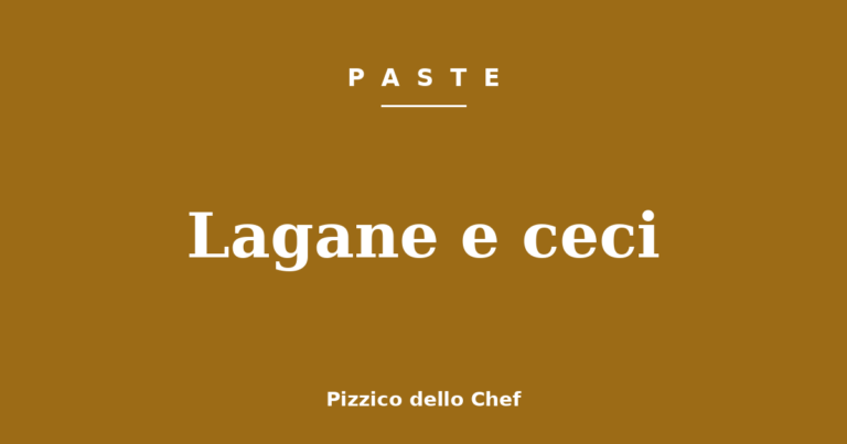 Lagane e ceci