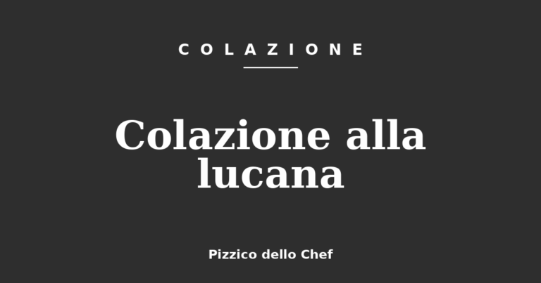 Colazione alla lucana