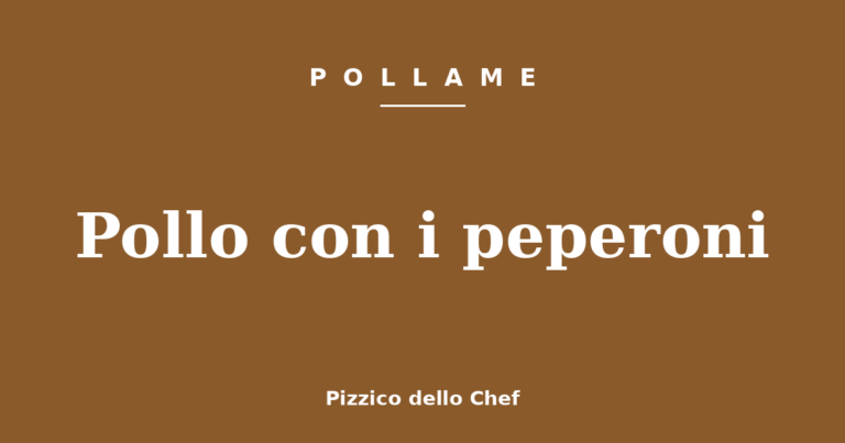 Pollo con i peperoni