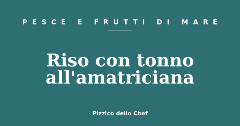 Riso con tonno all’amatriciana