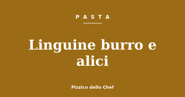 Linguine burro e alici