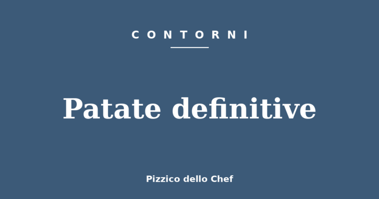 Patate definitive