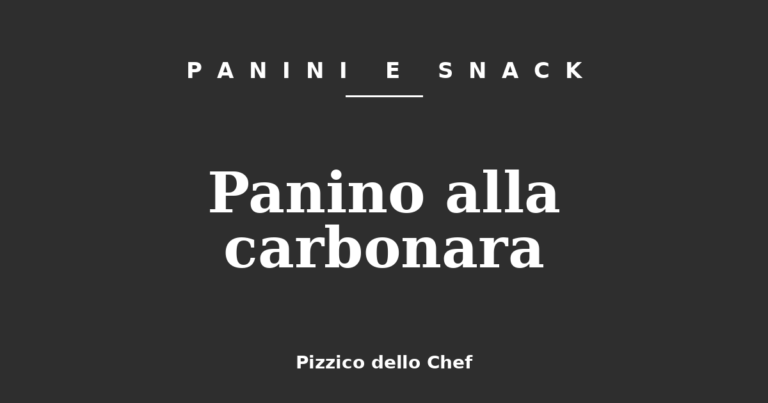 Panino alla carbonara