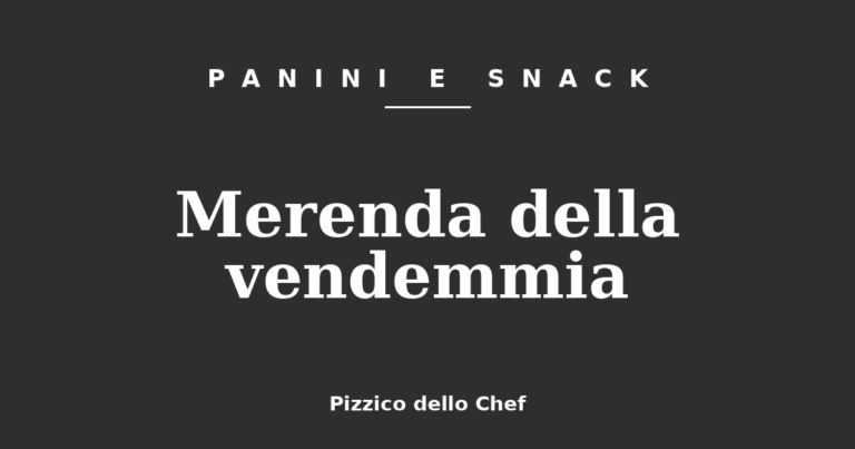 Merenda della vendemmia