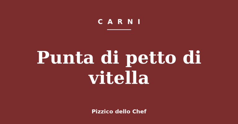 Punta di petto di vitella
