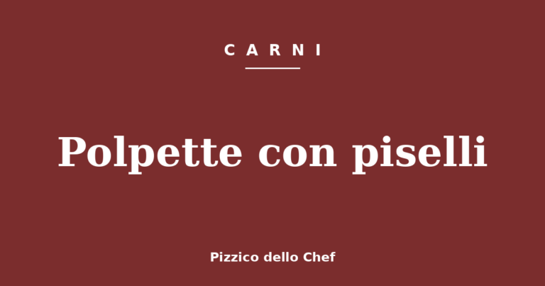 Polpette con piselli