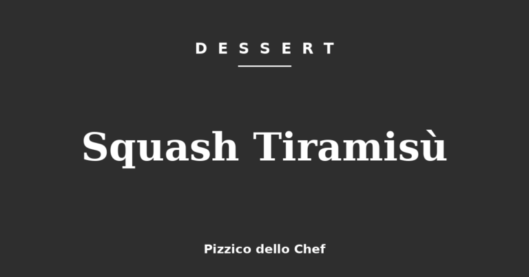 Squash Tiramisù