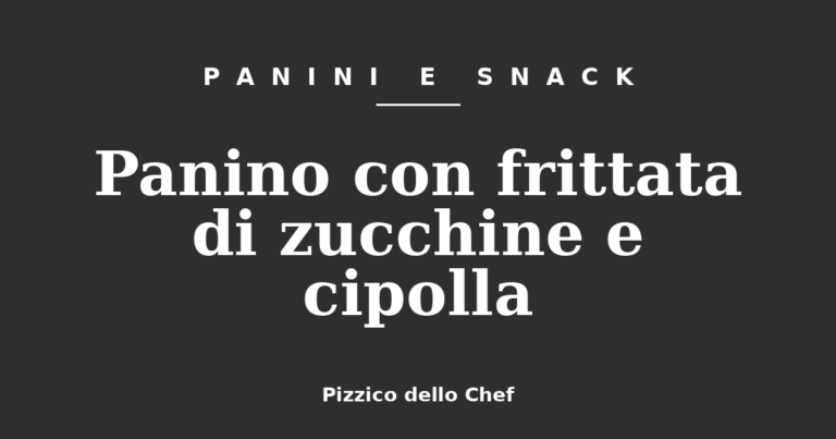 Panino con frittata di zucchine e cipolla